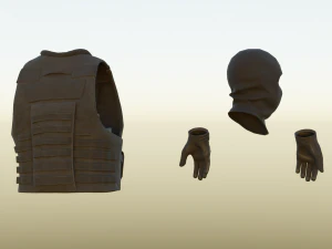 Police armor pack 3D Model