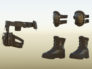 Police armor pack Model 3D