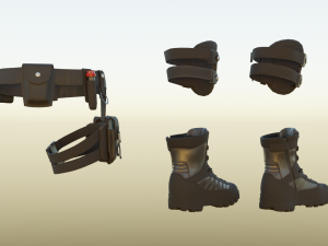 Police armor pack Model 3D