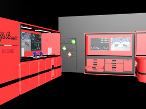 Garage Formula 1 alfa romeo Modelo 3D