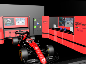 Garage Formula 1 alfa romeo Modelo 3D