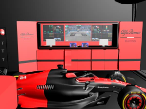 Garage Formula 1 alfa romeo 3D Model