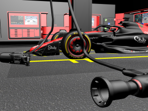 Garage Formula 1 alfa romeo Modelo 3D