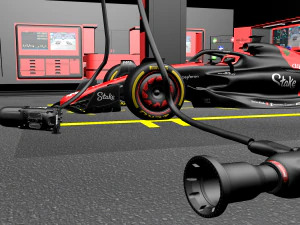 Garage Formula 1 alfa romeo 3D Model