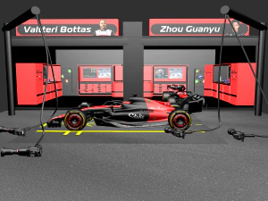 Garage Formula 1 alfa romeo 3D Model