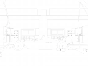 Garage Formula 1 alfa romeo Modelo 3D