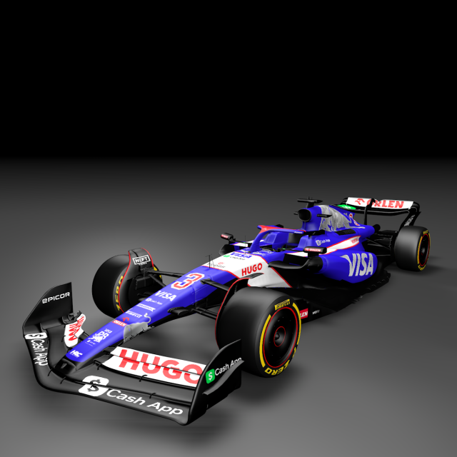F1 Visa Cash App RB VCARB 01 - s Modello 3D .c4d .max .obj .3ds .fbx .stl .blend 