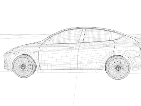 Tesla Model X 3Dモデル