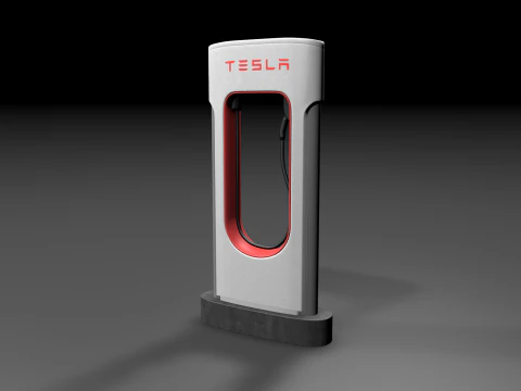 Tesla charge station 3D Model