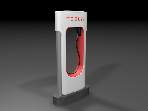 Tesla charge station 3D Model