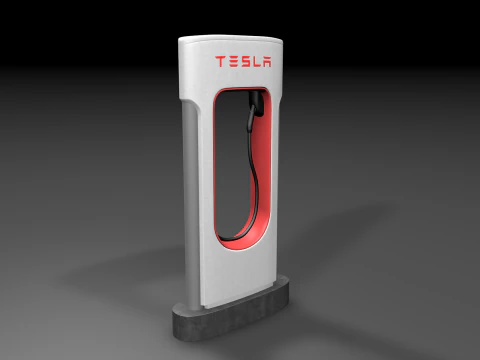 Tesla charge station 3D Model