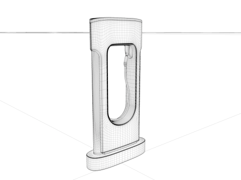 Tesla charge station 3D Model