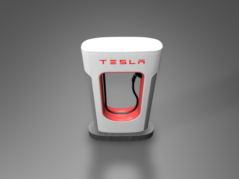 Tesla charge station 3D Model