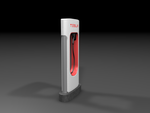 Tesla charge station 3D Model
