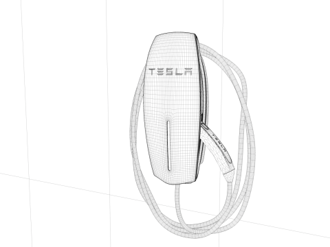 Tesla charge Modelo 3D