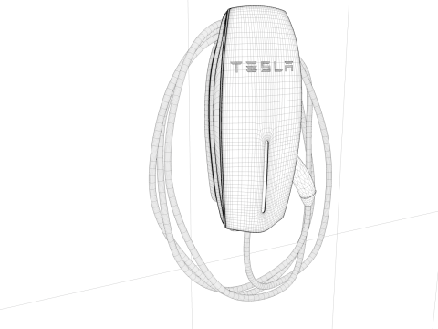 Tesla charge Modelo 3D