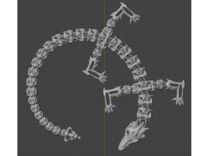Skeleton-Dragon Model do druku 3D