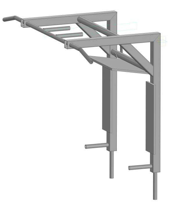 Pull-up bar 3D Модель .c4d .max .obj .3ds .fbx .stl .blend 