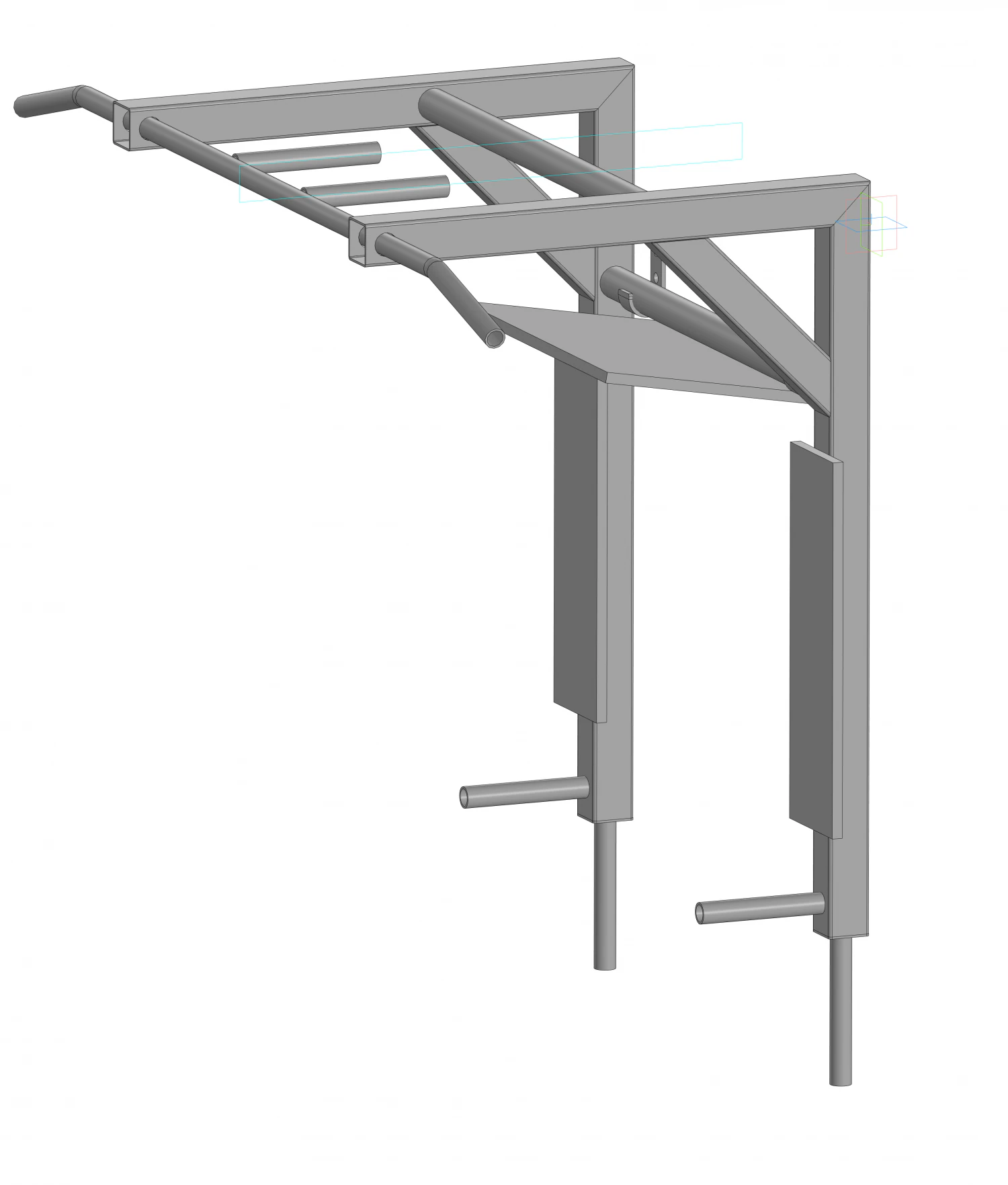 Pull-up bar 3D Model .c4d .max .obj .3ds .fbx .stl .blend