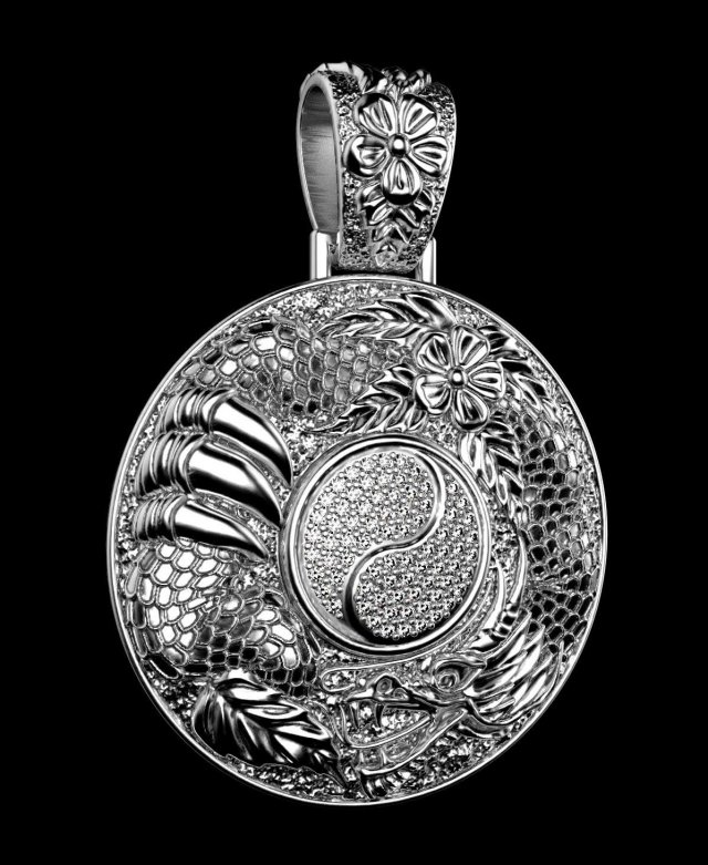 Pendant P002 3Dプリントモデル .c4d .max .obj .3ds .fbx .stl .blend 