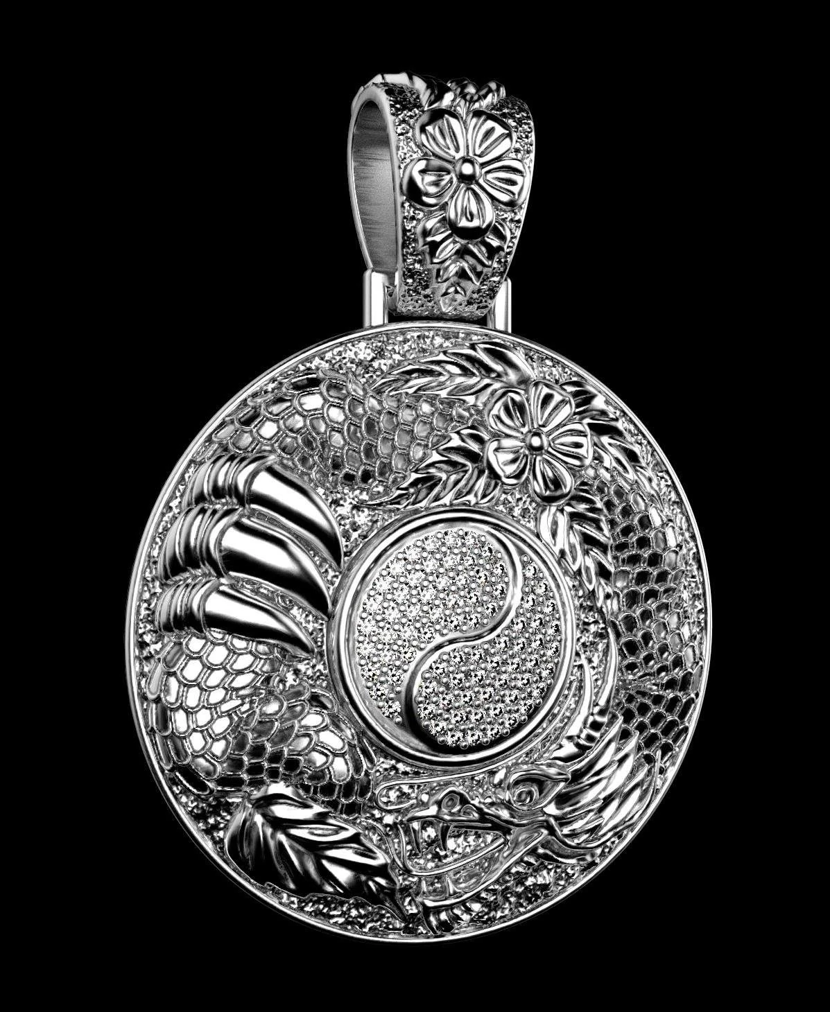 Pendant P002 3D Print Model .c4d .max .obj .3ds .fbx .stl .blend 