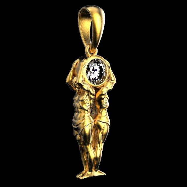 Pendant 005 3D 프린트 모델 .c4d .max .obj .3ds .fbx .stl .blend 