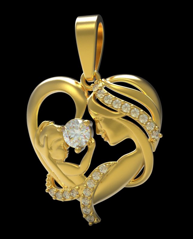 Pendant P007 Modello di stampa 3D .c4d .max .obj .3ds .fbx .stl .blend 