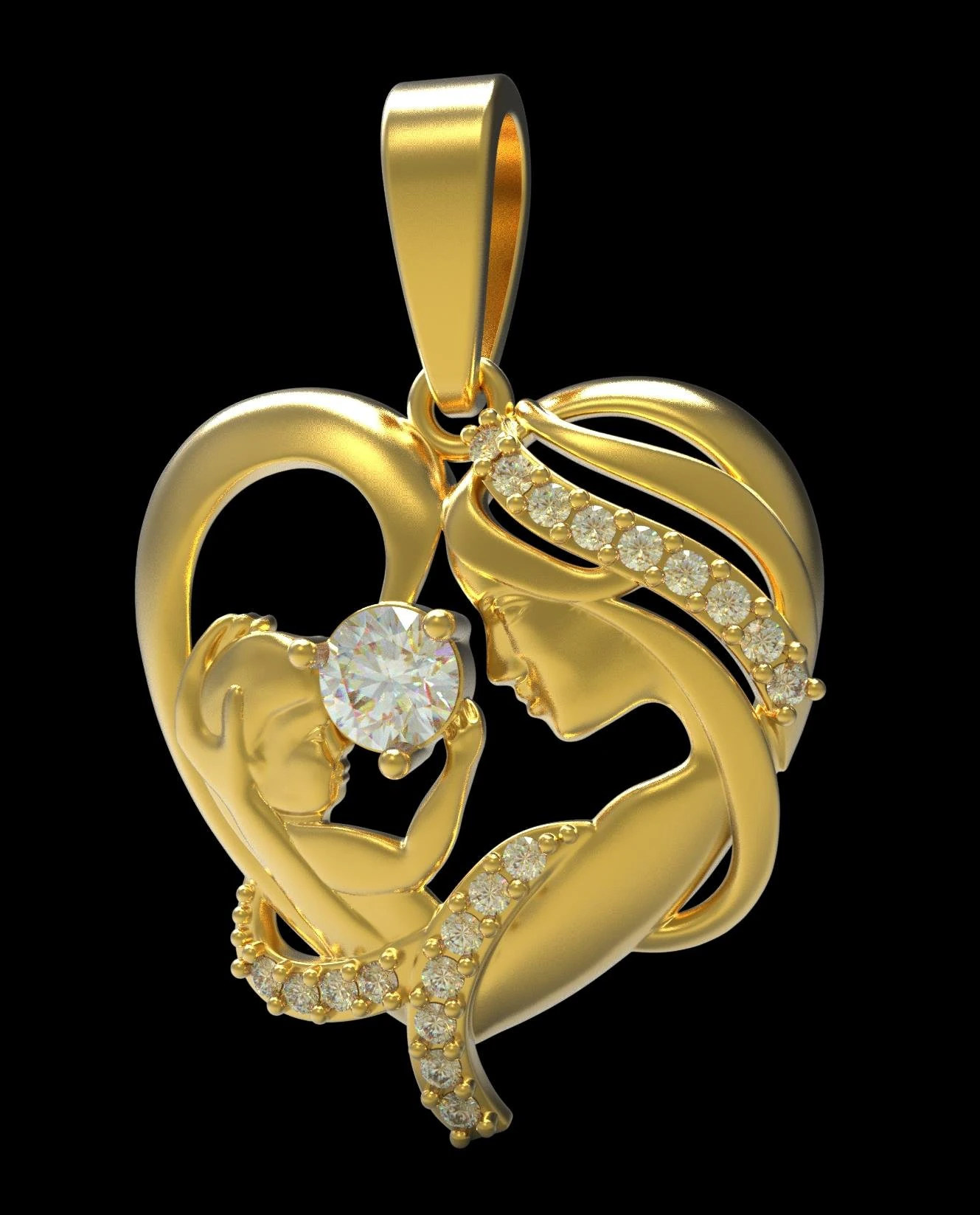 Pendant P007 3D Print Model .c4d .max .obj .3ds .fbx .stl .blend