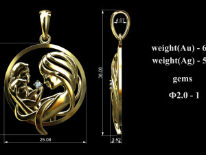 Pendant P012 Model Cetak 3D