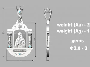 PENDANT P017 3D Print Model