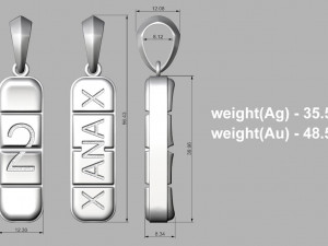 PENDANT P020 3Dプリントモデル