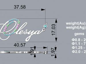 PENDANT P030 Model Cetak 3D