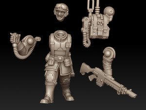Cadian Shock Troops 3D Print Model
