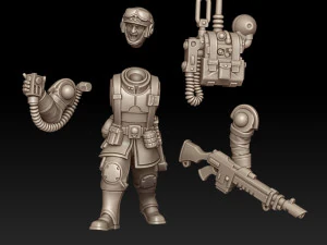 Cadian Shock Troops 3D Print Model