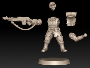 Cadian Shock Troops 3D Print Model