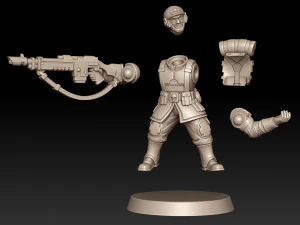 Cadian Shock Troops 3D Print Model