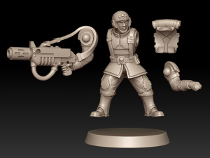 Cadian Shock Troops 3D Print Model