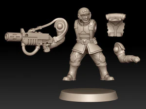 Cadian Shock Troops 3D Print Model