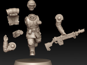 Cadian Shock Troops 3D Print Model