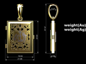 吊坠 P035 3D 打印模型
