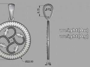 Pendant P042 3D Принт Модель