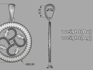 Pendant P042 3D Print Model