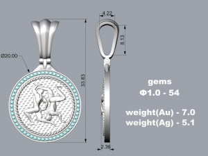 PENDANT P056 GEMINI Modèles 3D en vedette