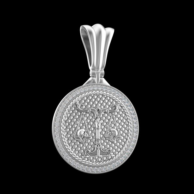 PENDANT P057 LIBRA 3D Print Model .c4d .max .obj .3ds .fbx .stl .blend 