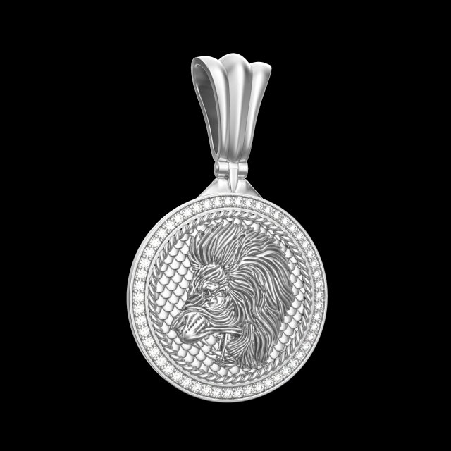 PENDANT P061 LION 3D Принт Модель .c4d .max .obj .3ds .fbx .stl .blend 