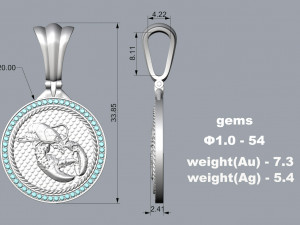PENDANT P063 ANCER Modelo de Impressão 3D