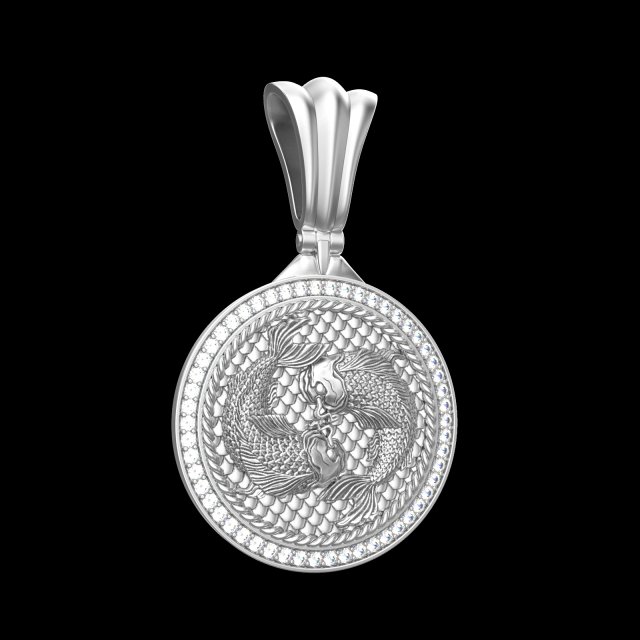 PENDANT P064 FISH 3D-printmodel .c4d .max .obj .3ds .fbx .stl .blend 