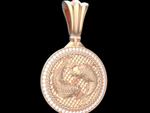 PENDANT P064 FISH 3D-printmodel