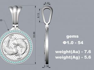 PENDANT P064 FISH 3D-printmodel