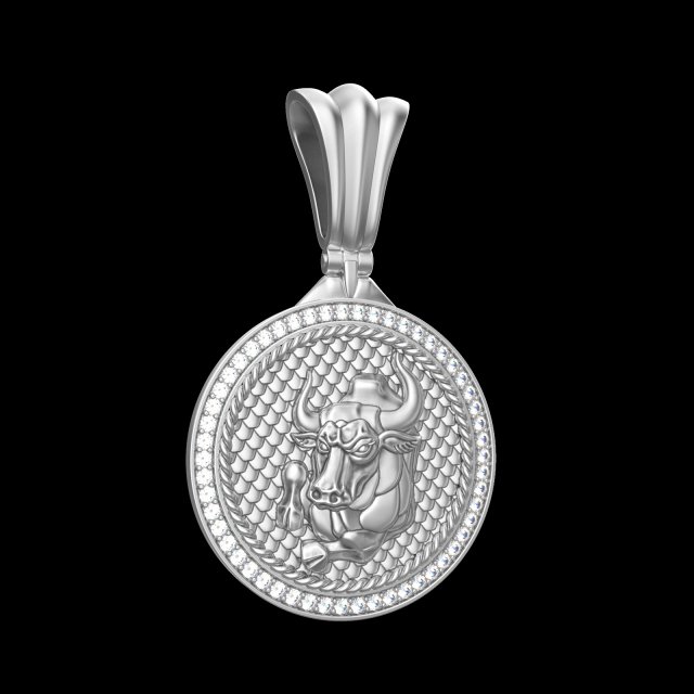 PENDANT P067 TAURUS 3D Print Model .c4d .max .obj .3ds .fbx .stl .blend 